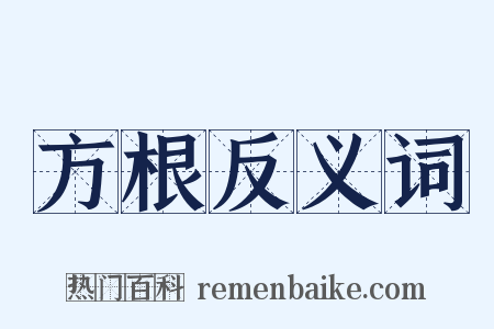 方根反义词是什么意思的图片